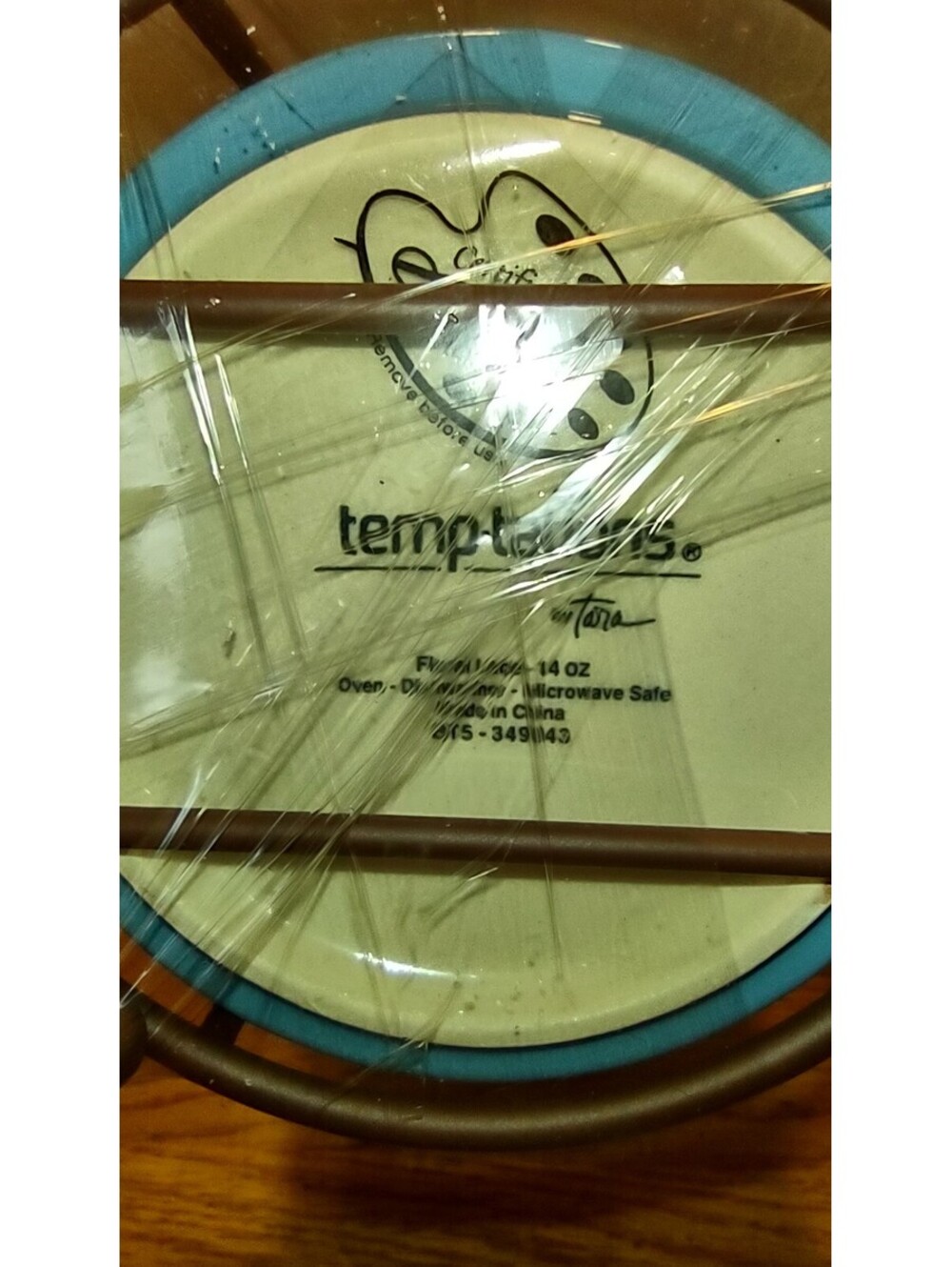 Temp-tations Floral Lace Light Blue Stackable Mugs NEW SEALED - Picture 8 of 9